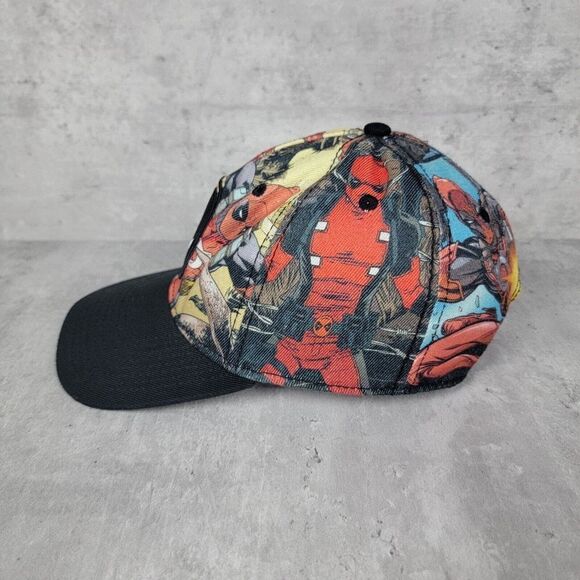 Deadpool Snapback Hat Baseball Cap All‎ Over Print Comic Strip Action - Picture 2 of 7